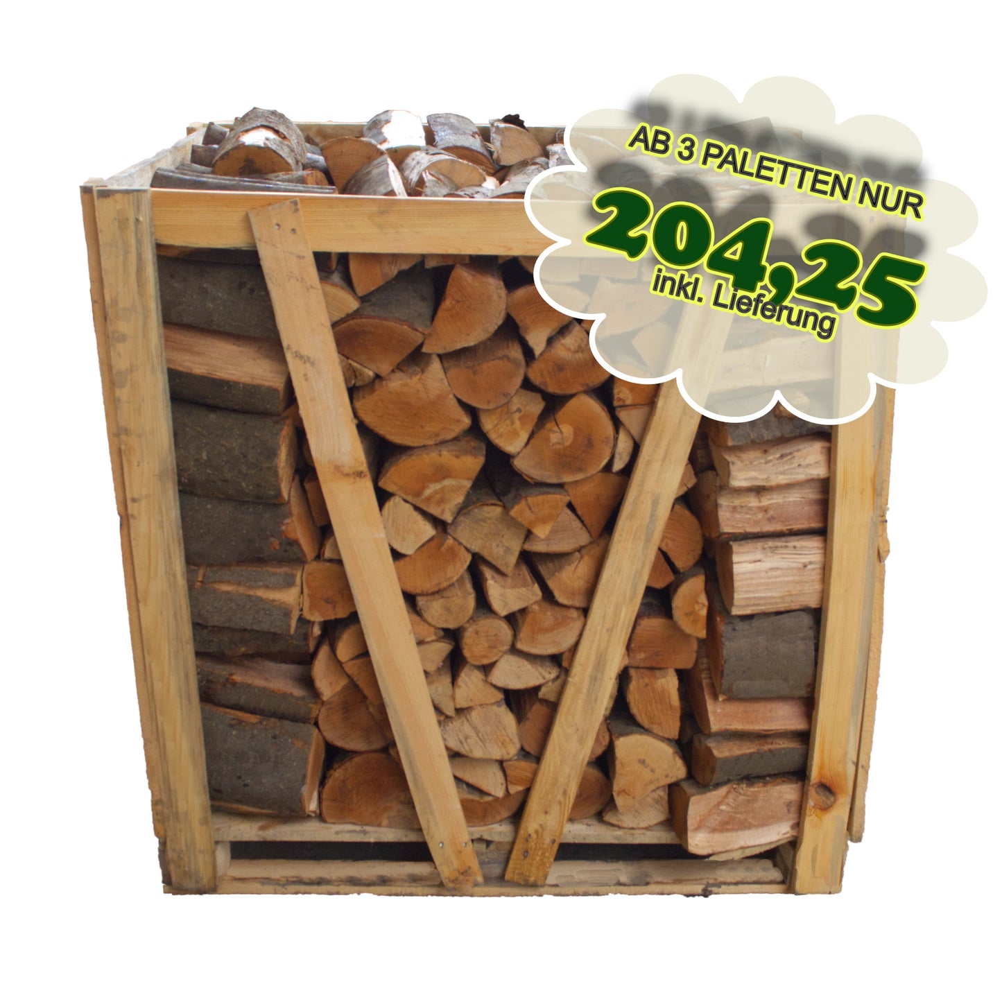 Brennholz Kaminholz Buche 1 RM = 1,5 SRM 25cm Ster Palette - LaTree