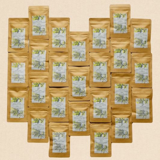Probierpaket: Von jeder der 25 angebotenen Teesorten 20 Gramm - LaTree